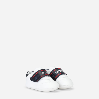 Dolce & Gabbana Lambskin Sneakers With Logo In Multicolor