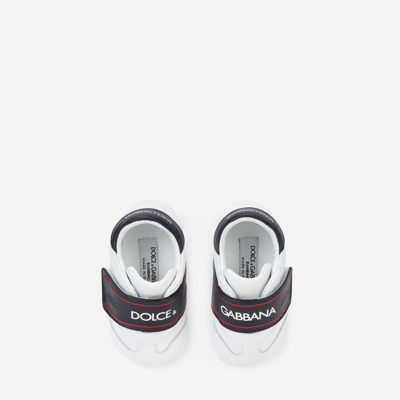 Shop Dolce & Gabbana Lambskin Sneakers With Logo In Multicolor