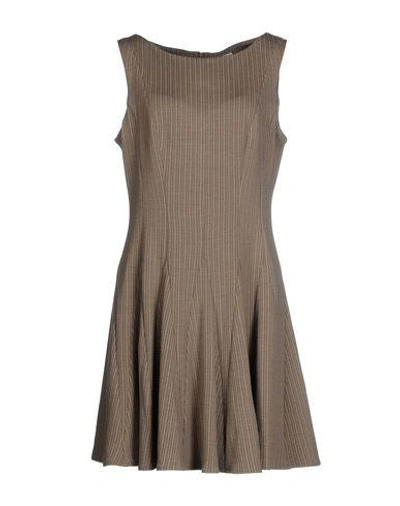 Shop Issa Short Dress In Khaki