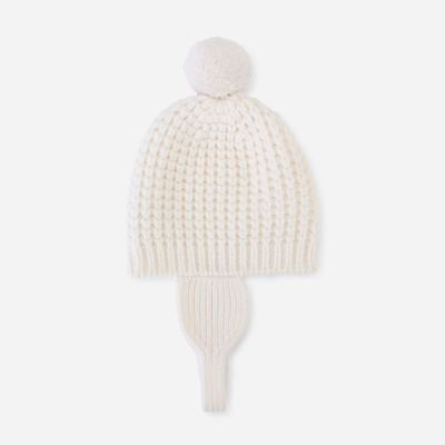 Dolce & Gabbana Chunky Knit Wool Beanie In White