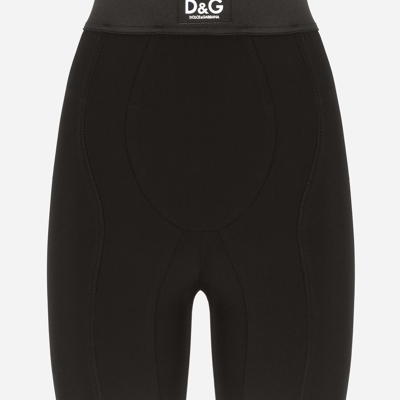 Dolce & Gabbana Jersey Cycling Shorts In Black