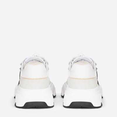 Dolce & Gabbana Woman Multicolor Fabric And Leather Daymaster Sneakers In White