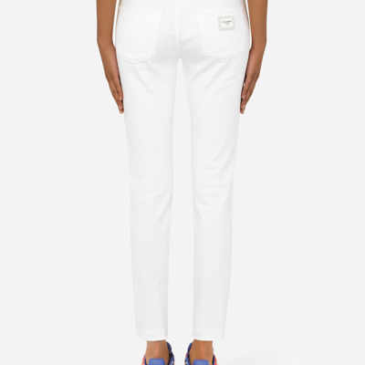 Shop Dolce & Gabbana Denim Jeans With Pretty Fit In White