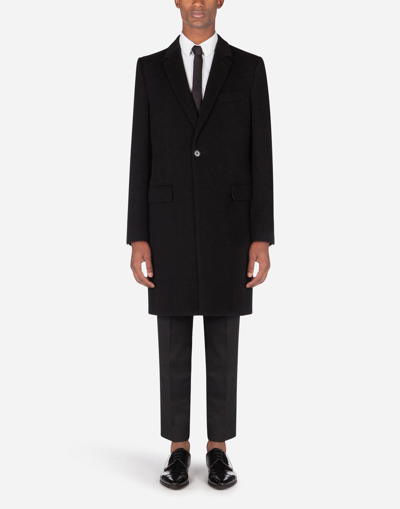 Shop Dolce & Gabbana Cashmere/wool Coat In Black