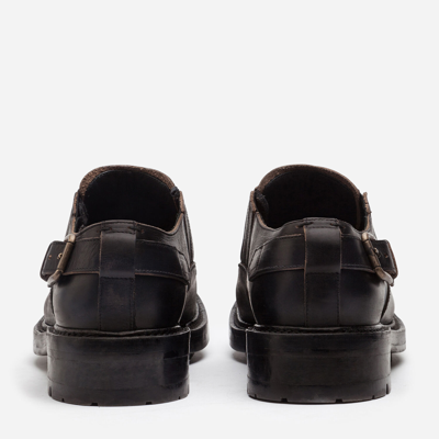 Shop Dolce & Gabbana Cowhide Slip-on Derby Shoes In Black