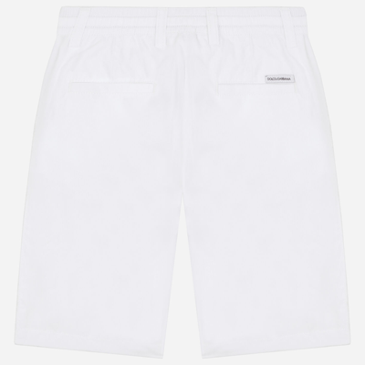 Shop Dolce & Gabbana Poplin Shorts In White