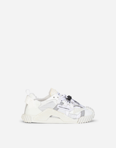 Shop Dolce & Gabbana Reflective Fabric Ns1 Sneakers In White