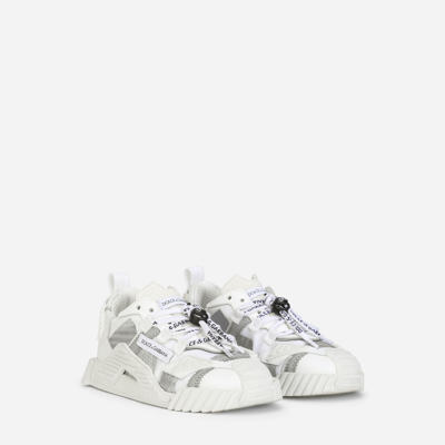 Shop Dolce & Gabbana Reflective Fabric Ns1 Sneakers In White