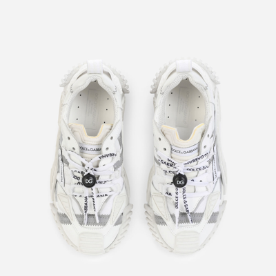Shop Dolce & Gabbana Reflective Fabric Ns1 Sneakers In White