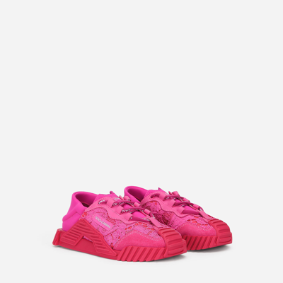 Shop Dolce & Gabbana Cordonetto Lace Ns1 Sneakers In Fuchsia