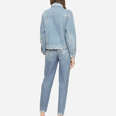 Dolce & Gabbana Denim Jacket With Branded Plate In Multicolor