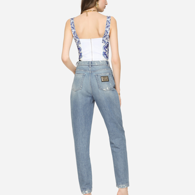 Dolce & Gabbana Women Jeans Amber Vita Alta In Multicolor