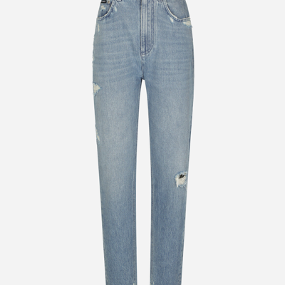 Shop Dolce & Gabbana Jeans With Mini-ripped Details In Multicolor