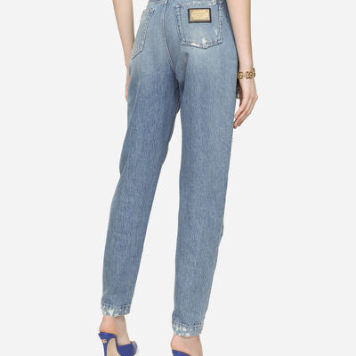 Shop Dolce & Gabbana Jeans With Mini-ripped Details In Multicolor