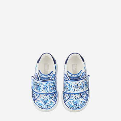 Dolce & Gabbana Majolica-print Portofino Light Sneakers In Multicolor
