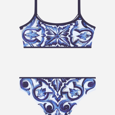 Dolce & Gabbana Majolica-print Bikini In Multicolor