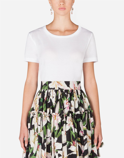 Shop Dolce & Gabbana Short-sleeved Jersey T-shirt In White
