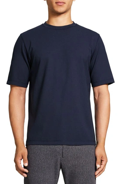 Theory Essential Crewneck Short Sleeve Tee In Baltic - Xhx