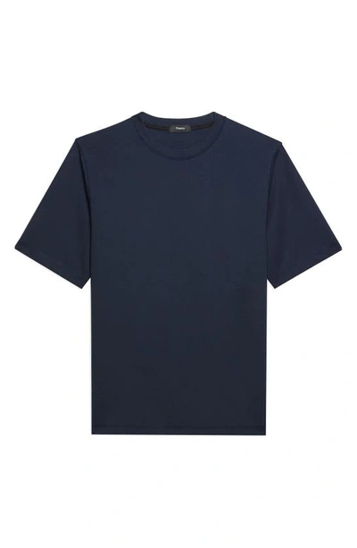 Theory Essential Crewneck Short Sleeve Tee In Baltic - Xhx
