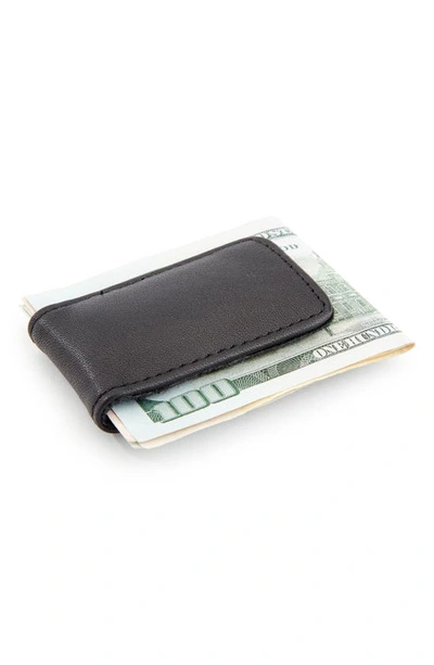Royce New York Personalized Money Clip Card Case In Black- Deboss