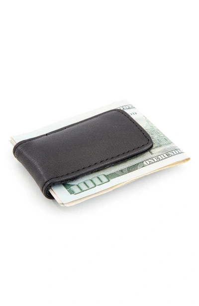 Shop Royce New York Personalized Money Clip Card Case In Black- Silver Foil