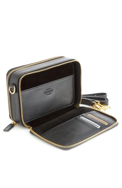 Royce New York Personalized Leather Crossbody Camera Bag In Black- Deboss