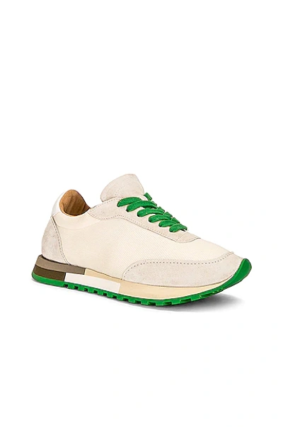 Shop The Row Owen Runner Sneakers In Ivory & Green