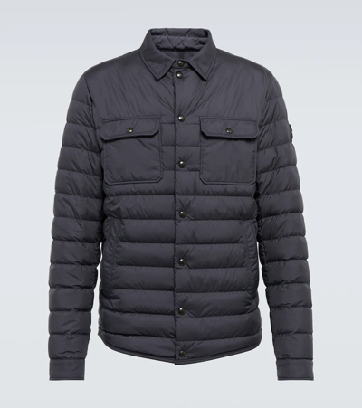 Moncler Todorka Cashmere Blend Down Jacket In Navy