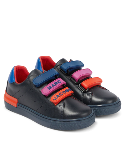 Shop Marc Jacobs Leather Sneakers In Navy