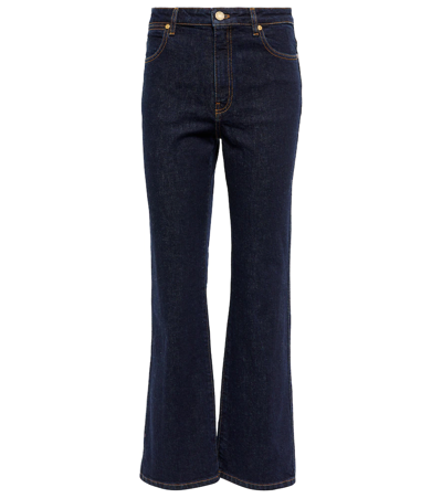 Shop Joseph Duke Denim Mid-rise Straight Jeans In Indigo