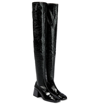 Shop Courrèges Vinyle Over-the-knee Boots In Black