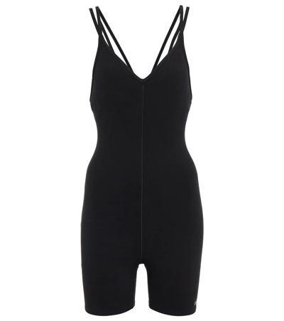Shop Alo Yoga V-neck Playsuit In Black