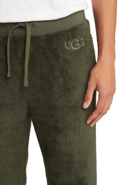 Shop Ugg Lionel Fleece Jogger Pajama Pants In Volcano