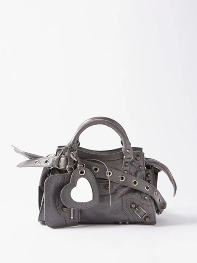 Silver Neo Cagole City XS leather bag, Balenciaga
