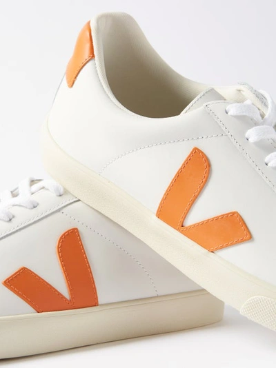 Veja White & Orange Esplar Sneakers In Orange White | ModeSens
