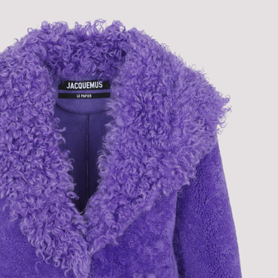 Shop Jacquemus La Veste Piobbu Coat In Pink &amp; Purple