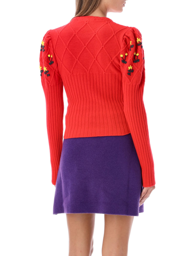 Shop Cormio Oma Crewneck Sweater In Red