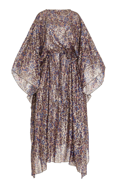 Shop La Doublej Women's Cascata Silk-blend Kaftan Dress In Purple