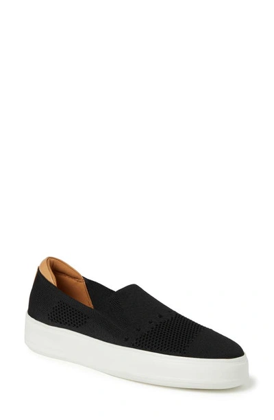 Shop Original Comfort By Dearfoams Sophie Knit Slip-on Sneaker In Black 3