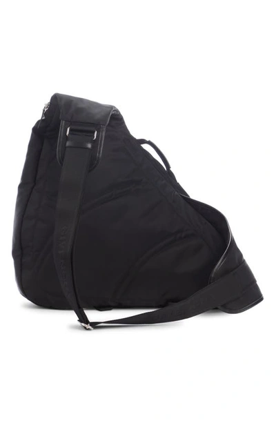 Shop Givenchy Large G-zip Triangle Sling Backpack In Black