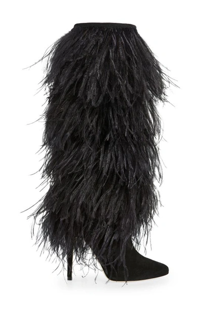 Shop Brother Vellies Palms Feather Shaft Boot In Black Bird