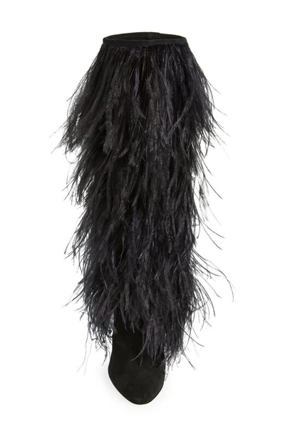 Shop Brother Vellies Palms Feather Shaft Boot In Black Bird