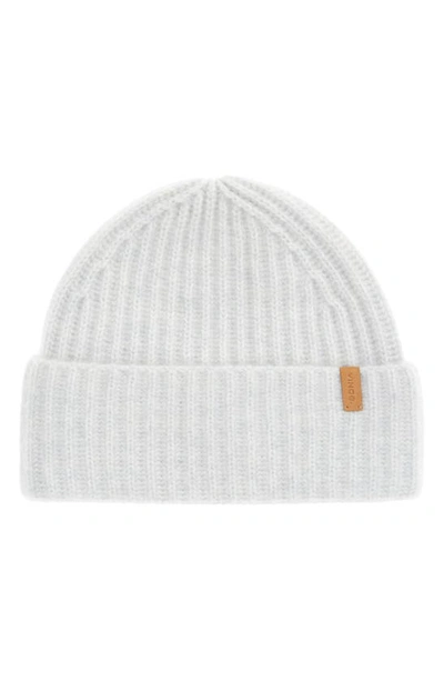 Shop Vince Boiled Cashmere Chunky Rib Beanie In Grey