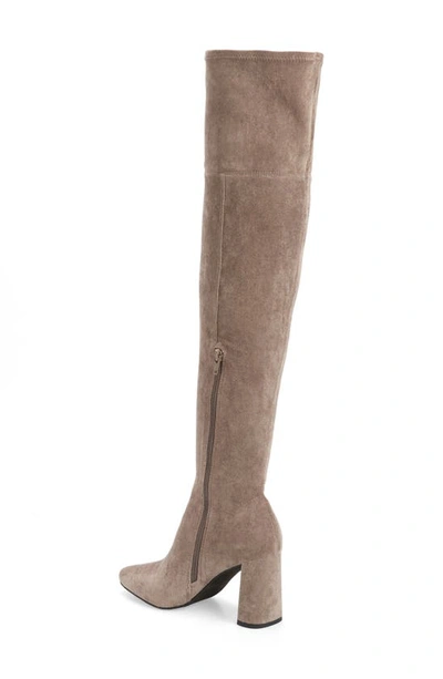 Shop Jeffrey Campbell Parisah Over The Knee Boot In Grey Suede