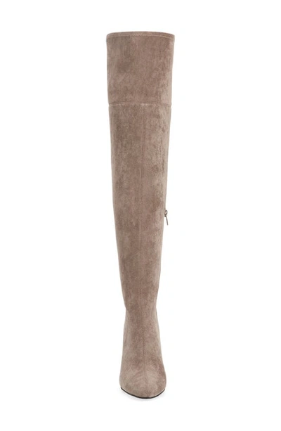 Shop Jeffrey Campbell Parisah Over The Knee Boot In Grey Suede