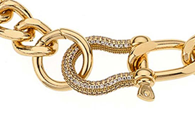 Shop Ettika Cuffed Love Necklace In Gold