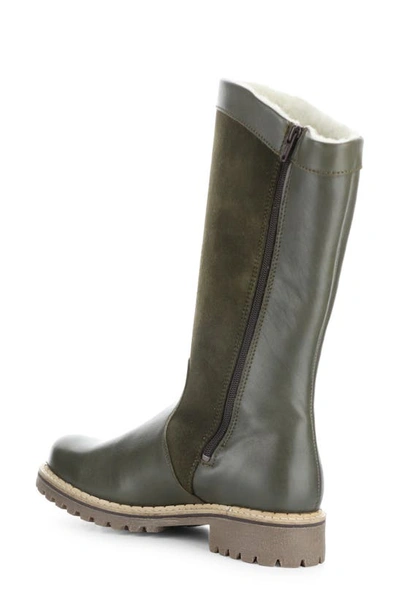 Shop Bos. & Co. Henry Waterproof Winter Boot In Olive Feel/ Suede