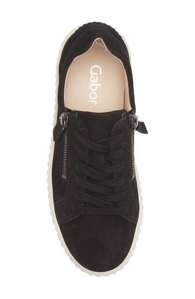 Gabor Platform Sneaker In Black