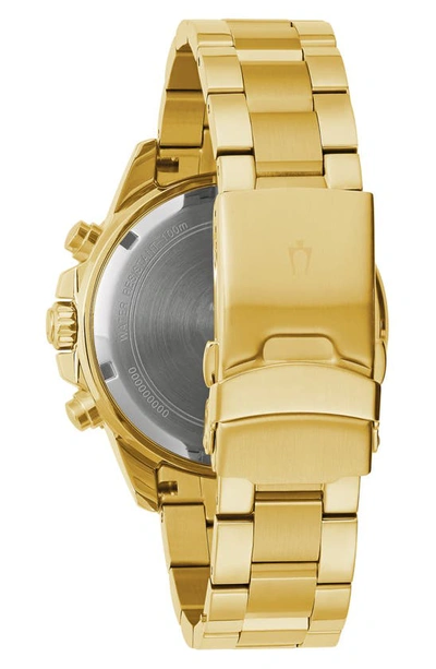 Bulova Chonrograph Bracelet Watch, 44mm In Gold