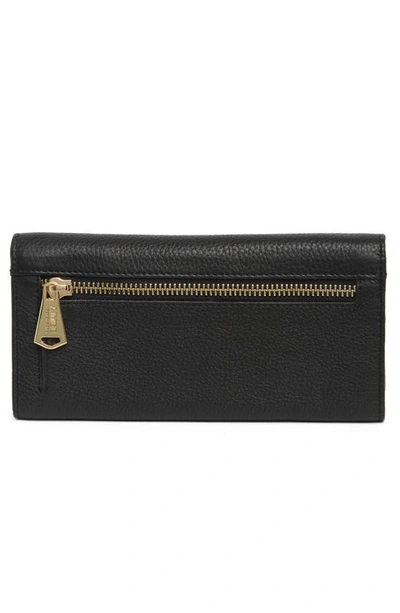 Shop Aimee Kestenberg Sovana Foldover Slim Wallet In Black W Gold
